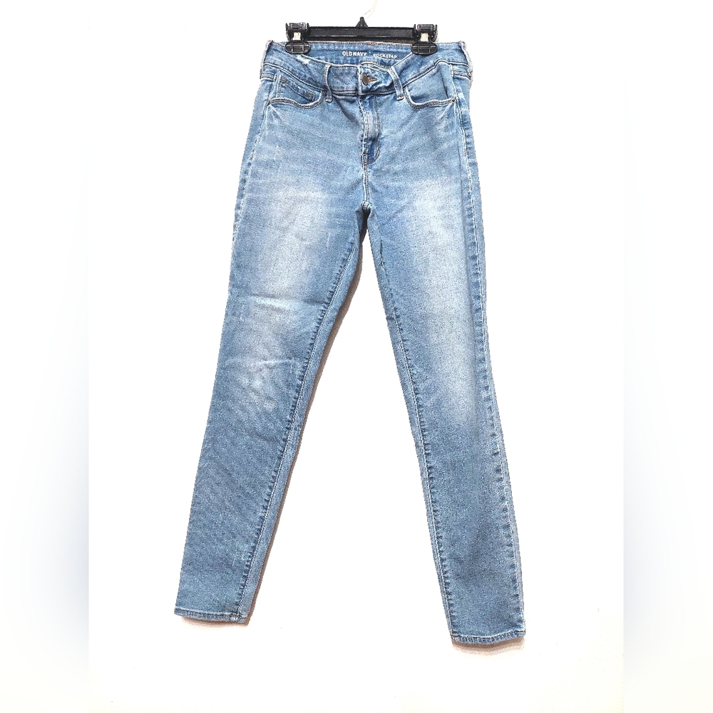 Old Navy Blue Skinny Jeans with Stretch 6 Women's Light Wash